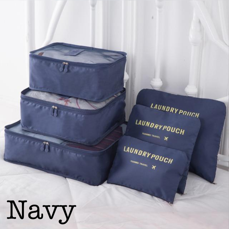 6 Piece Travel Organizer (Navy)