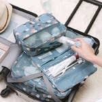 Floral Hangable Cosmetic Bag