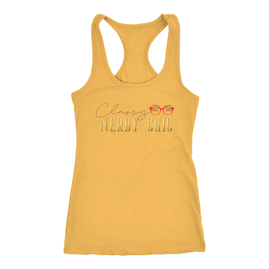 Classy Nerdy Chic Tank - CLASSY NERDY CHIC