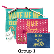 Cosmetic Bag Set | 3 Pieces - CLASSY NERDY CHIC