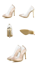 Transparent Rhinestone High Heels